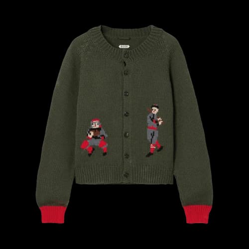 Bode Home Run Cardigan 'Grey/Multicolor'