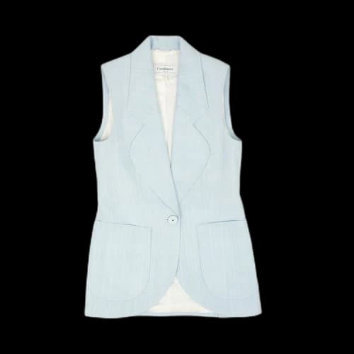 Casablanca Sleeveless Single Breasted Tailored Blazer 'Light Blue'