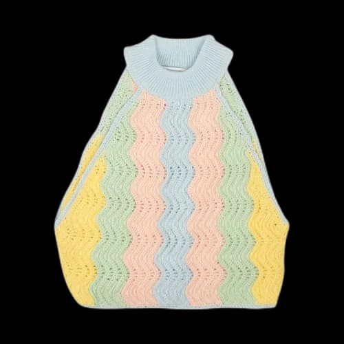 Casablanca Gradient Crochet Racer Top 'Rainbow'
