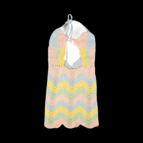 Casablanca Crochet Dress 'Rainbow Gradient'