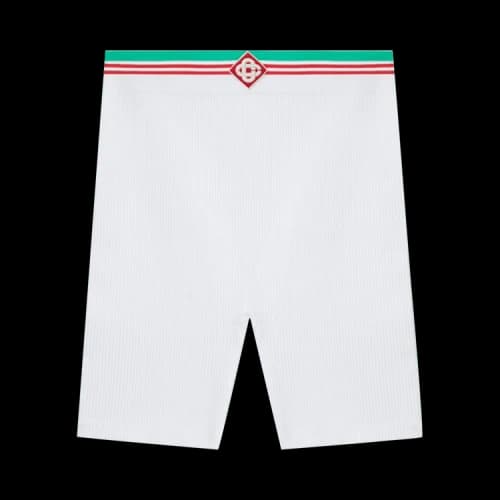 Casablanca Seamless Ribbed Cycling Short 'White'