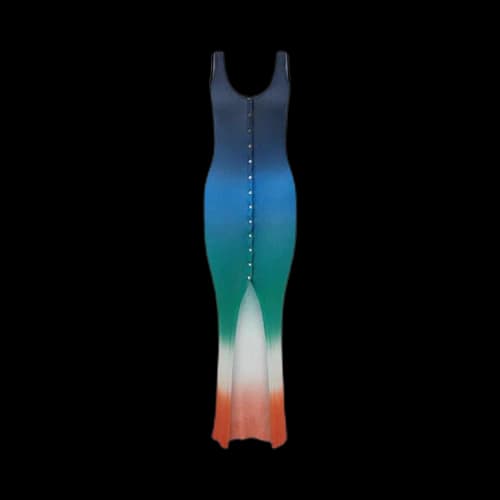 Casablanca Gradient Rib Dress 'Multicolor'