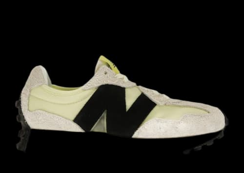 New Balance 327 White Black Grey Yellow (Women's)