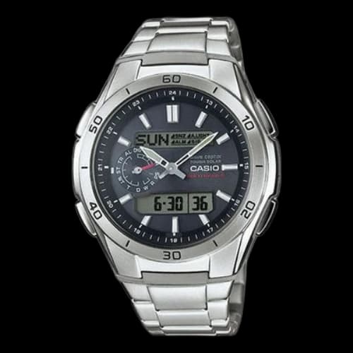 Casio Fashion Business Stylish Analog-Digital Watch 'Crystal Silver Black Steel'