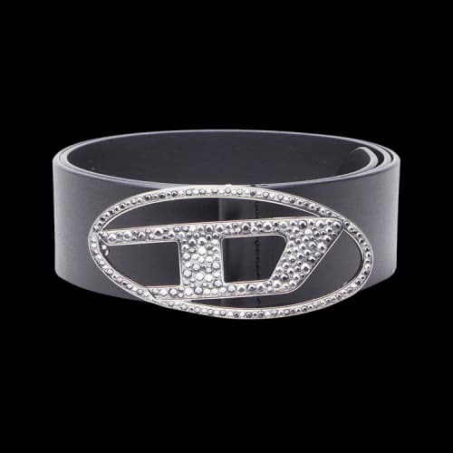 Diesel Oval D Logo B-1Dr 50 Strass Belt 'Black'