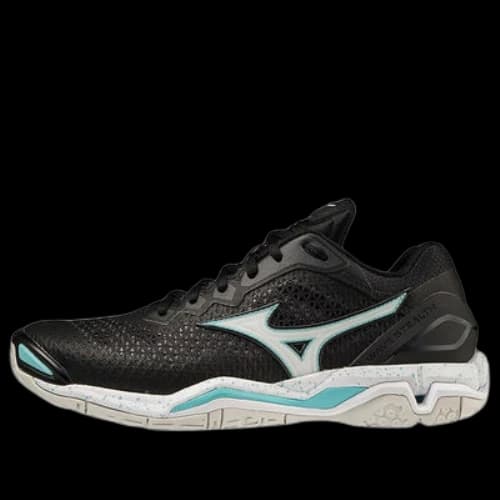 Mizuno Wave Stealth 5 Low Tops Training Shoe Black White Blue
