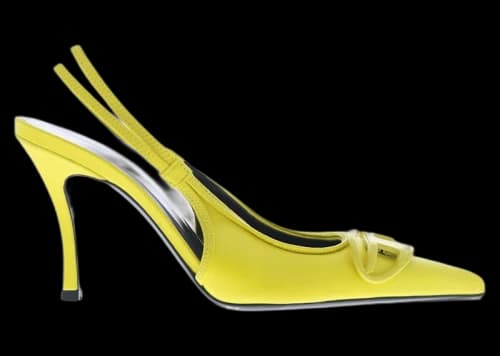 Diesel D-Venus Slingback Heels Black Yellow (Women's)