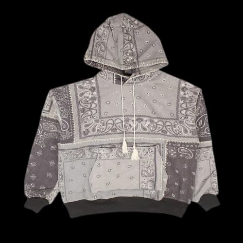 Amiri Oversized Bandana Recon Hoodie 'Grey'