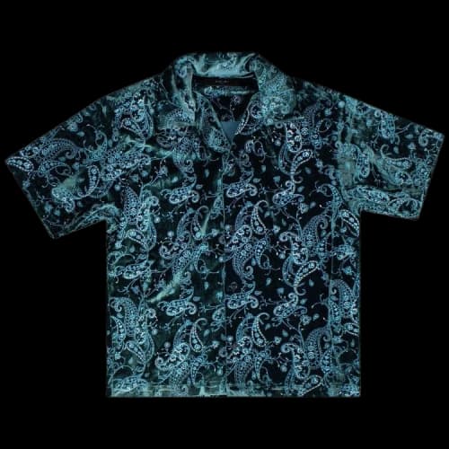 Amiri Paisley Velvet Glitter Shirt 'Blue'