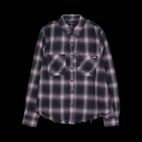 Amiri Shadow Plaid Blouse 'Black/Green'