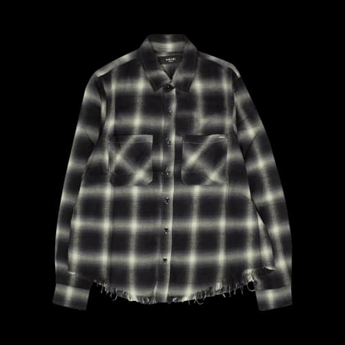 Amiri Shadow Plaid Blouse 'Green/White'