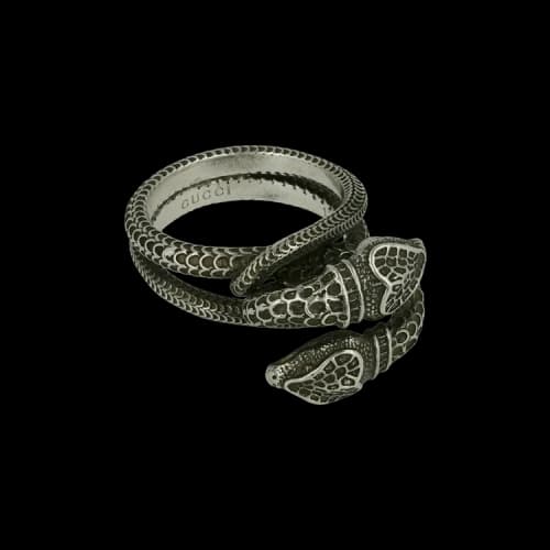 Gucci Sterling Garden Snake Ring 'Silver'