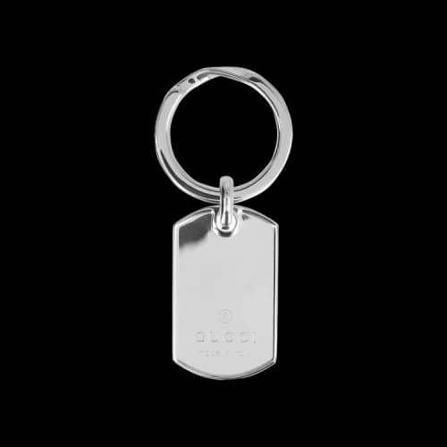 Gucci Dog Tag Keychain 'Silver'