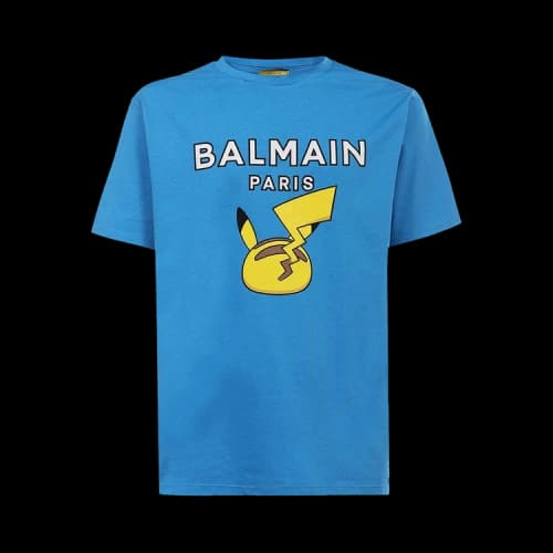 Balmain x Pokemon T-Shirt 'Bleu/Jaune'