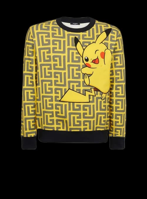 Balmain x Pokemon Print Sweatshirt Yellow