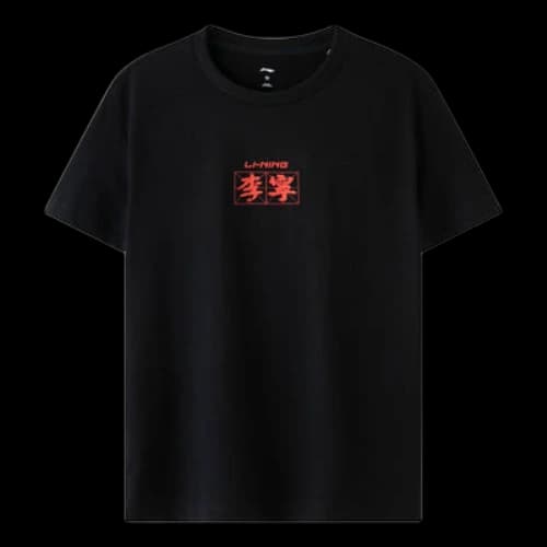 Li-Ning Logo T-shirt 'Black Red'