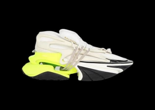Balmain Unicorn Low-Top White Yellow