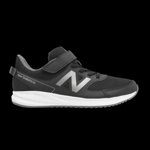 New Balance 570v3 Bungee Lace Kids Wide 'Black Castlerock'