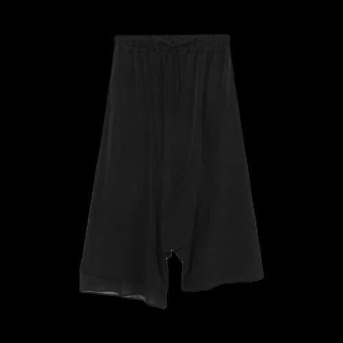 Y's O-Right Side Double Flared Pants 'Black'