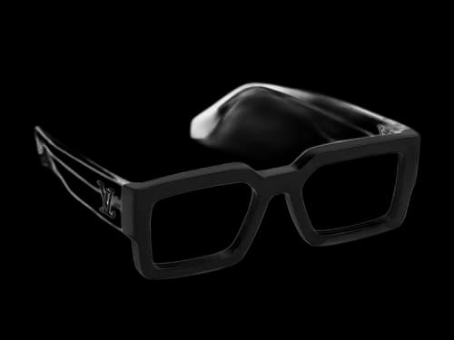 Louis Vuitton LV Clash Square Sunglasses Black/Crystal/Mirror Lenses (Z1580E/W)