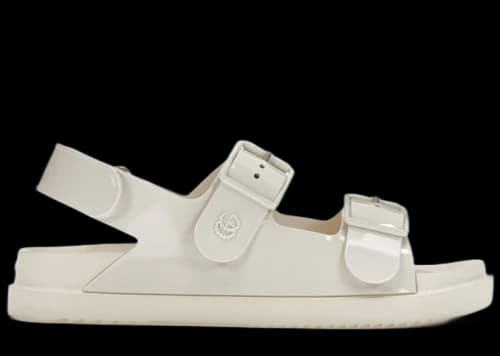 Gucci Mini Double G Sandal Off-White Rubber