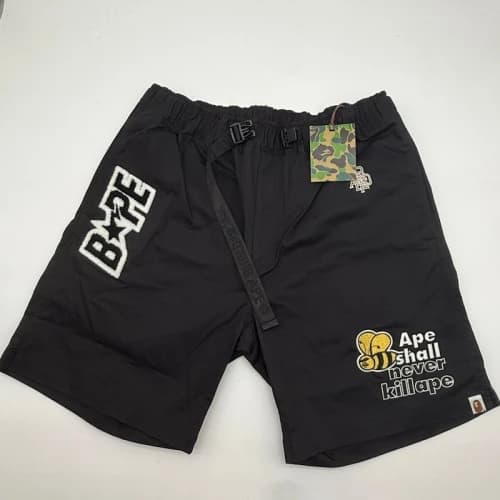 BAPE A Bathing Ape Ape Shall Never Kill Ape Shorts Black