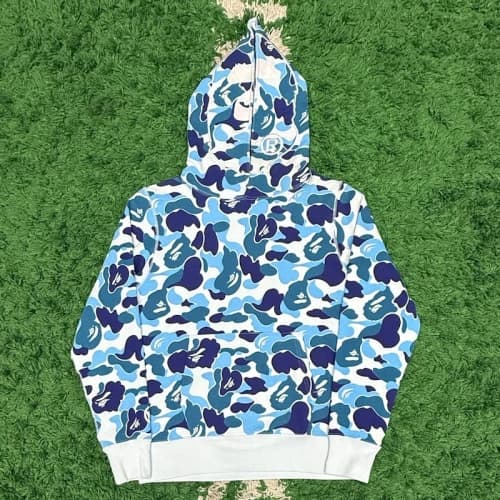 BAPE A Bathing Ape Camo Pullover Hoodie Blue
