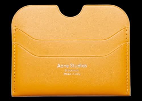 Acne Studios Leather Card Holder Pumpkin Orange