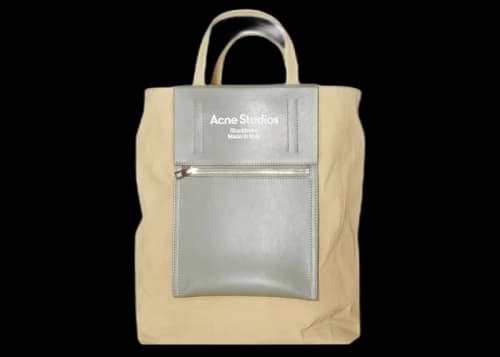 Acne Studios Papery Nylon Tote Bag Olive Green