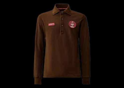 adidas SPZL x C.P. Company Solid Piquet Longsleeve Polo Carafe Brown