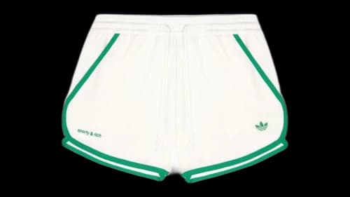 adidas x Sporty & Rich Track Short Off White/Court Green