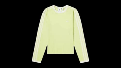 adidas x Wales Bonner Knit Long Sleeve T-shirt Semi Frozen Yellow/Chalk White