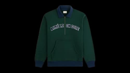 Aime Leon Dore Collegiate Quarter Zip Pullover Pine Grove