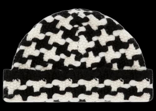 Aime Leon Dore Houndstooth Knit Beanie Black/White