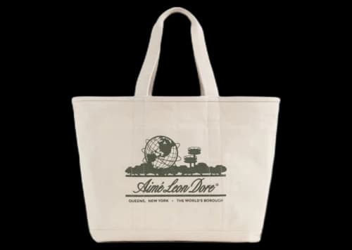 Aime Leon Dore Large Unisphere Tote Bag Cream/Green