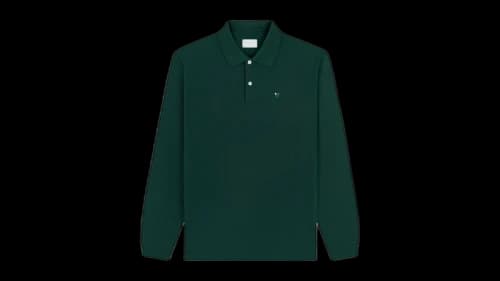 Aime Leon Dore Long-Sleeve Crest Pique Polo Pine Grove
