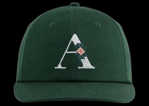 Aime Leon Dore Needlepoint 'A' Hat Green