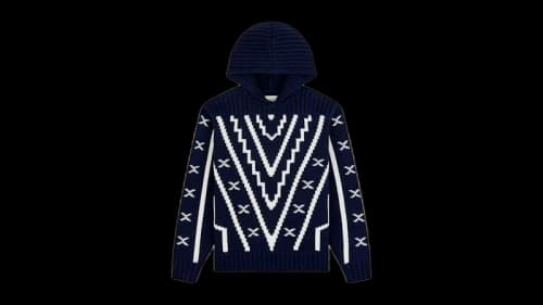 Aime Leon Dore Nordic Knit Hoodie Navy Blazer