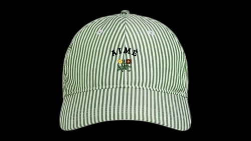 Aime Leon Dore Striped Crest Logo Hat Pine Green