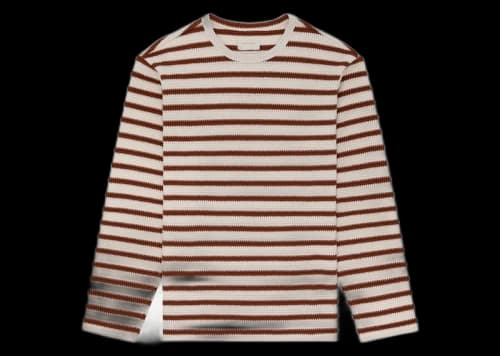 Aime Leon Dore Striped Jacquard Long-Sleeve Tee Cream/Brown