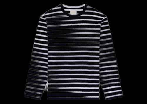 Aime Leon Dore Striped Jacquard Long-Sleeve Tee White/Navy