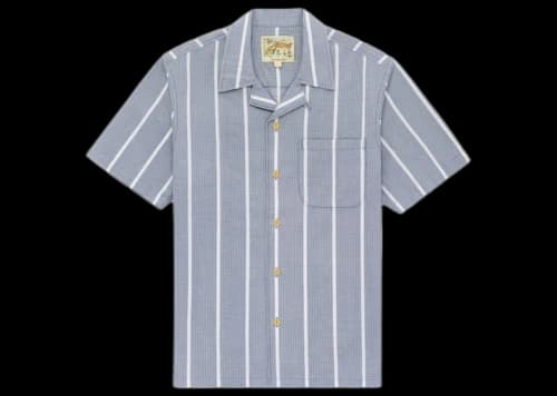 Aime Leon Dore Striped Leisure Shirt Faded Blue