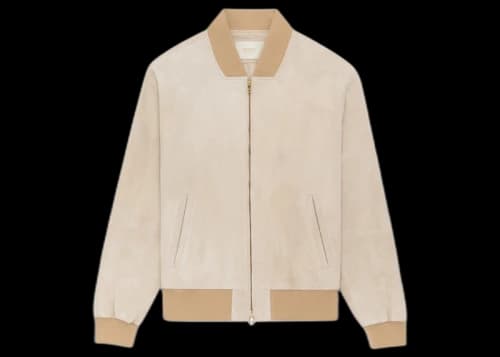 Aime Leon Dore Suede Bomber Jacket Tan