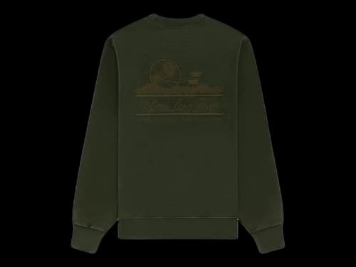 Aime Leon Dore Tonal Unisphere Crewneck Sweatshirt Green