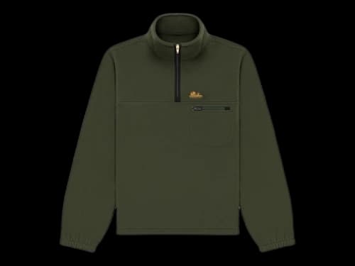 Aime Leon Dore Unisphere Quarter Zip Fleece Pullover Green