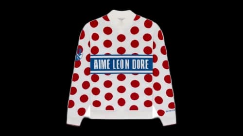Aime Leon Dore WINDSTOPPER Polka Dot Knit Cycling GORE-TEX Jersey Cream/Blue