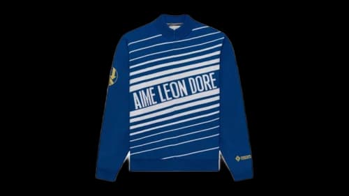 Aime Leon Dore WINDSTOPPER Striped Knit Cycling GORE-TEX Jersey Blue
