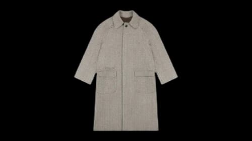 Aime Leon Dore Wool Herringbone Overcoat Brown