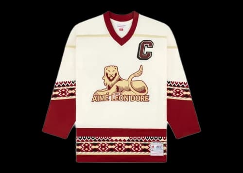 Aime Leon Dore x Mitchell & Ness Artisan Hockey Jersey Cream