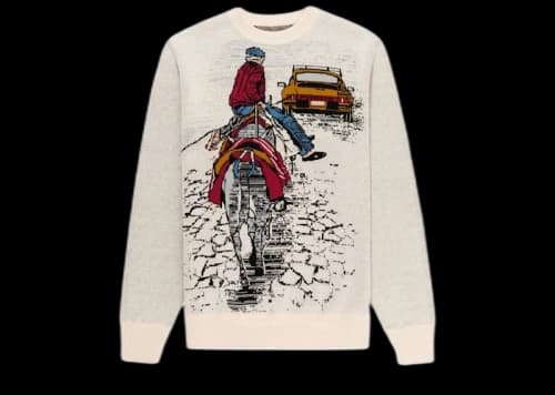 Aime Leon Dore x Porsche 911SC Pappou Sweater Off White